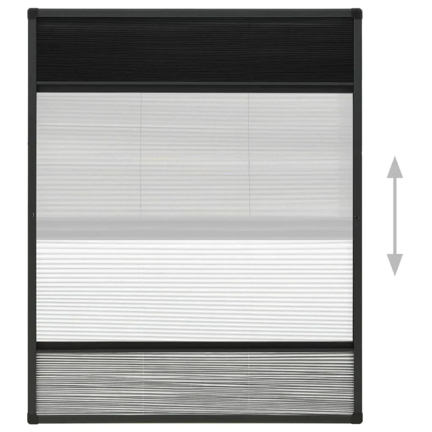 vidaXL Insektenschutz-Plissee für Fenster Alu 80x100 cm mit Jalousie 148683_5
