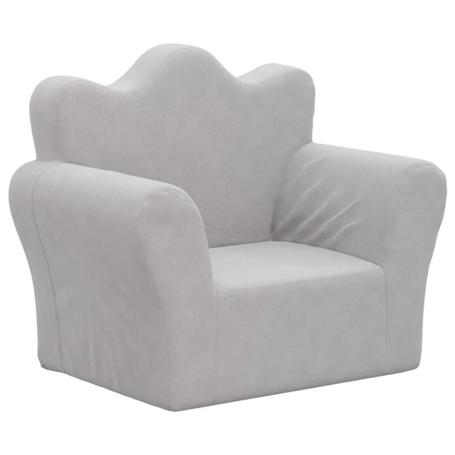 vidaXL Kindersofa Hellgrau Weich Plüsch 357041