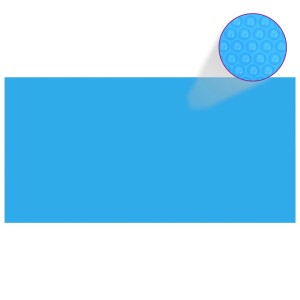 Blaue furnicato Poolabdeckung 600x300 cm aus PE-Material mit Luftpolstern.