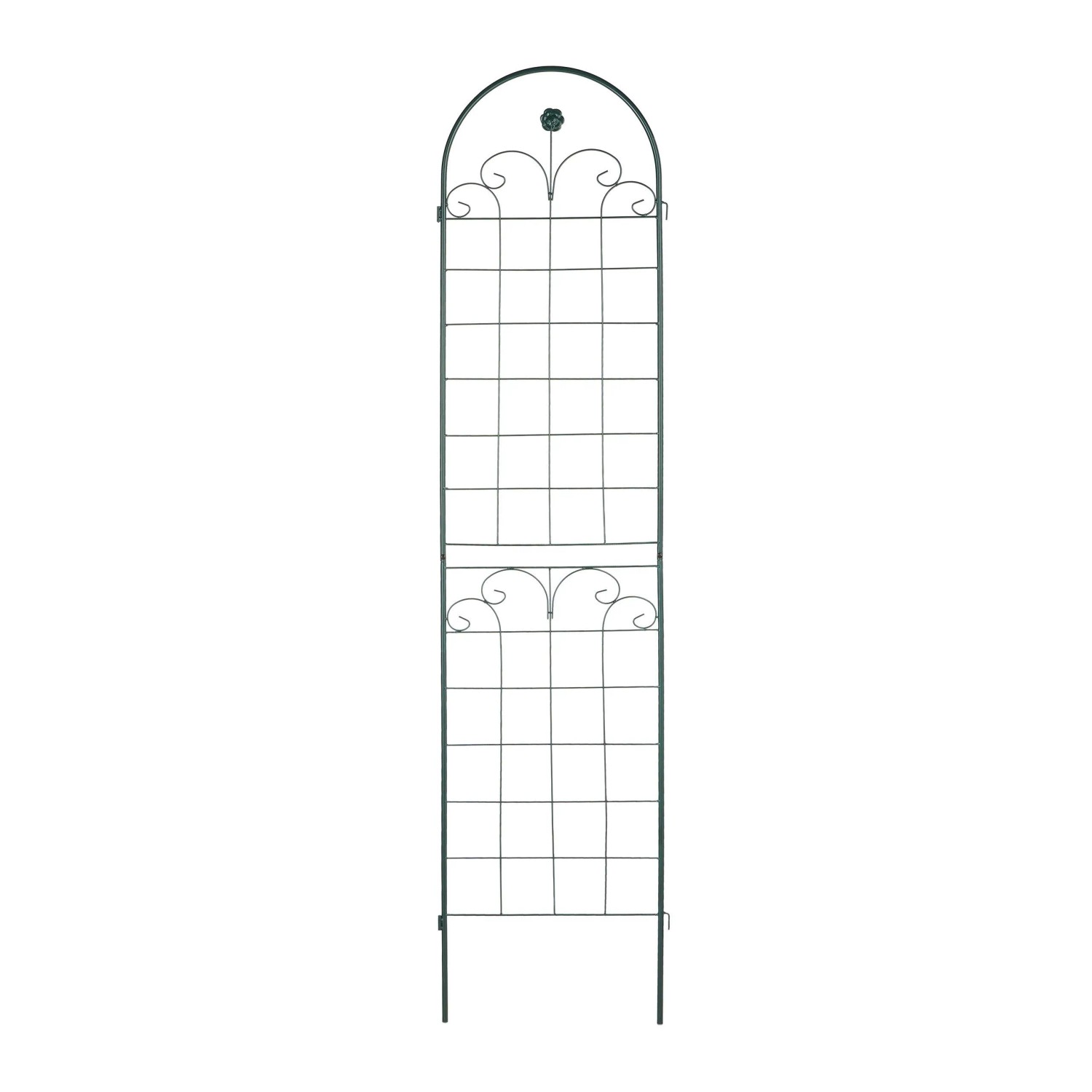 Relaxdays Rankgitter Eisen Dunkelgrün 2er Set 220 cm x 103 cm x 2 cm
