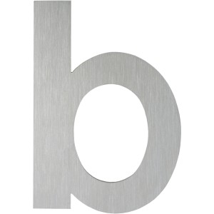 AnsaPro Hausnummer Buchstabe B aus Edelstahl, gebürstet.