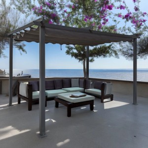 osoltus 3x3 Pergola mit Ausziehbarem Dach Terrassenüberdachung 9x9cm Pfosten