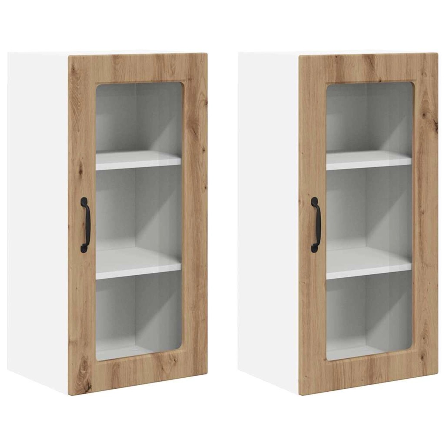 vidaXL Küchenschrank 2 Stk Artisan-Eiche 40 x 31 x 80 cm Holzwerkstoff 8850 günstig online kaufen