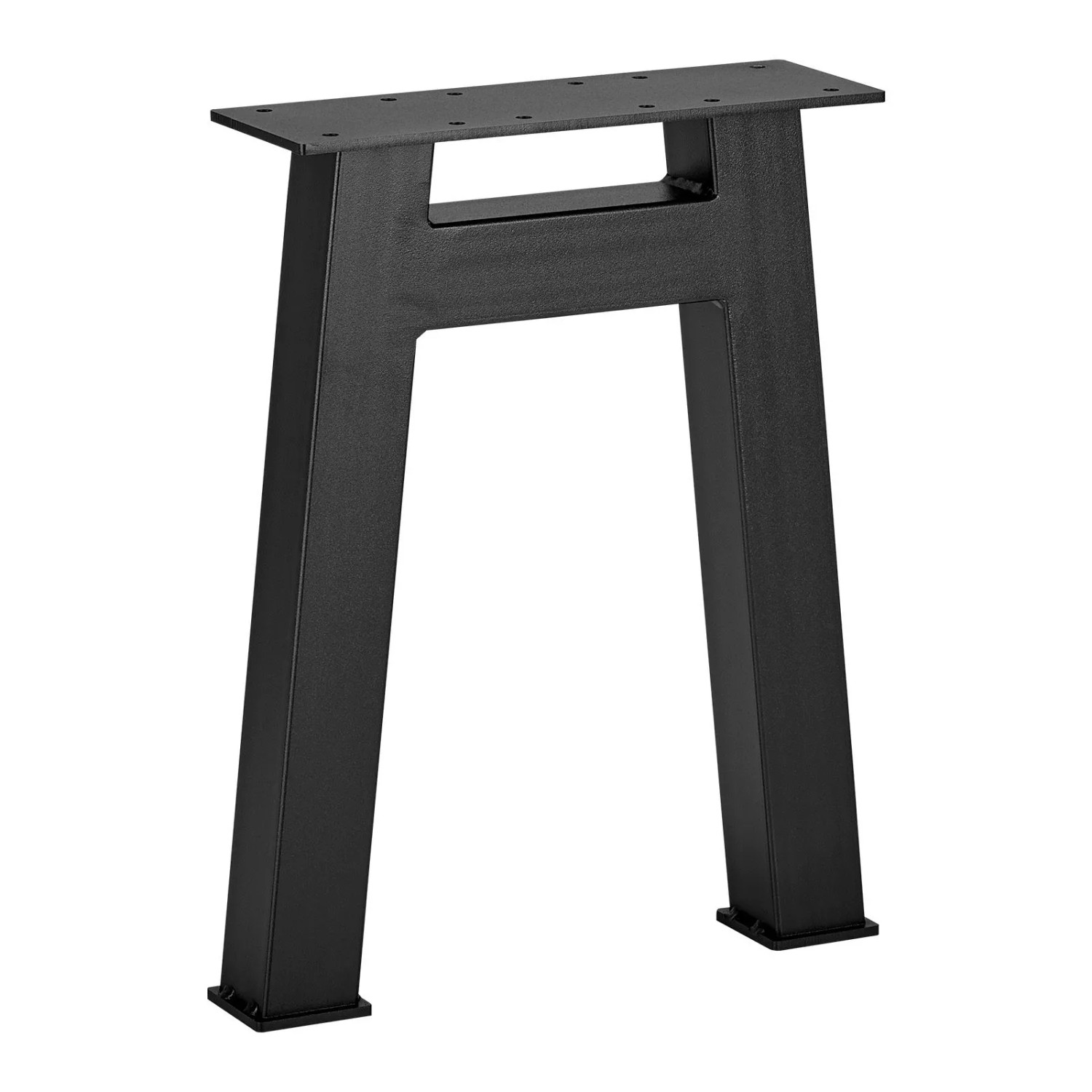 SOTECH Bankgestell H-Form Stahl Schwarz Matt Profil 50 x 50 mm Höhe 420 mm Tiefe 305 mm