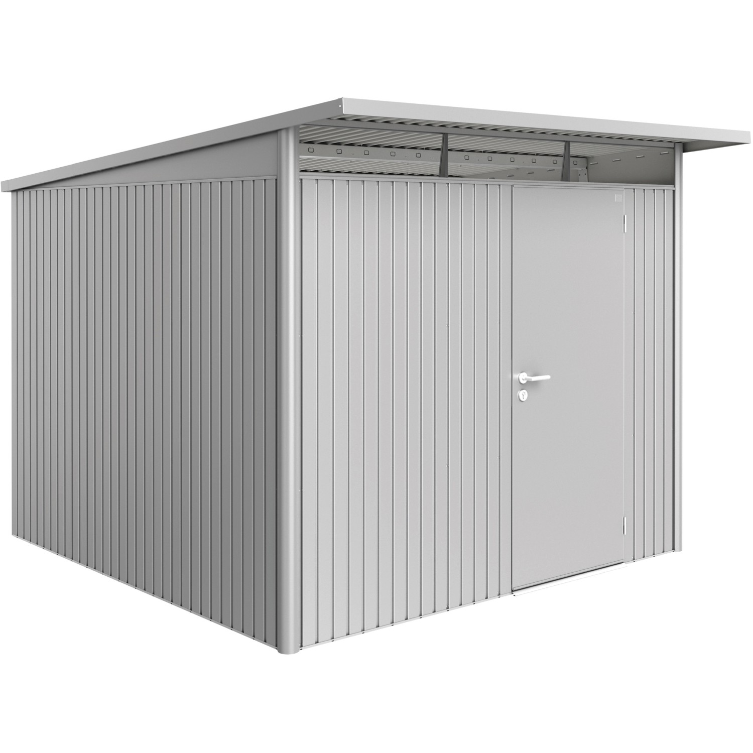 Biohort Metall-Gerätehaus AvantGarde Gr. A7 silber-metallic Standardtür günstig online kaufen