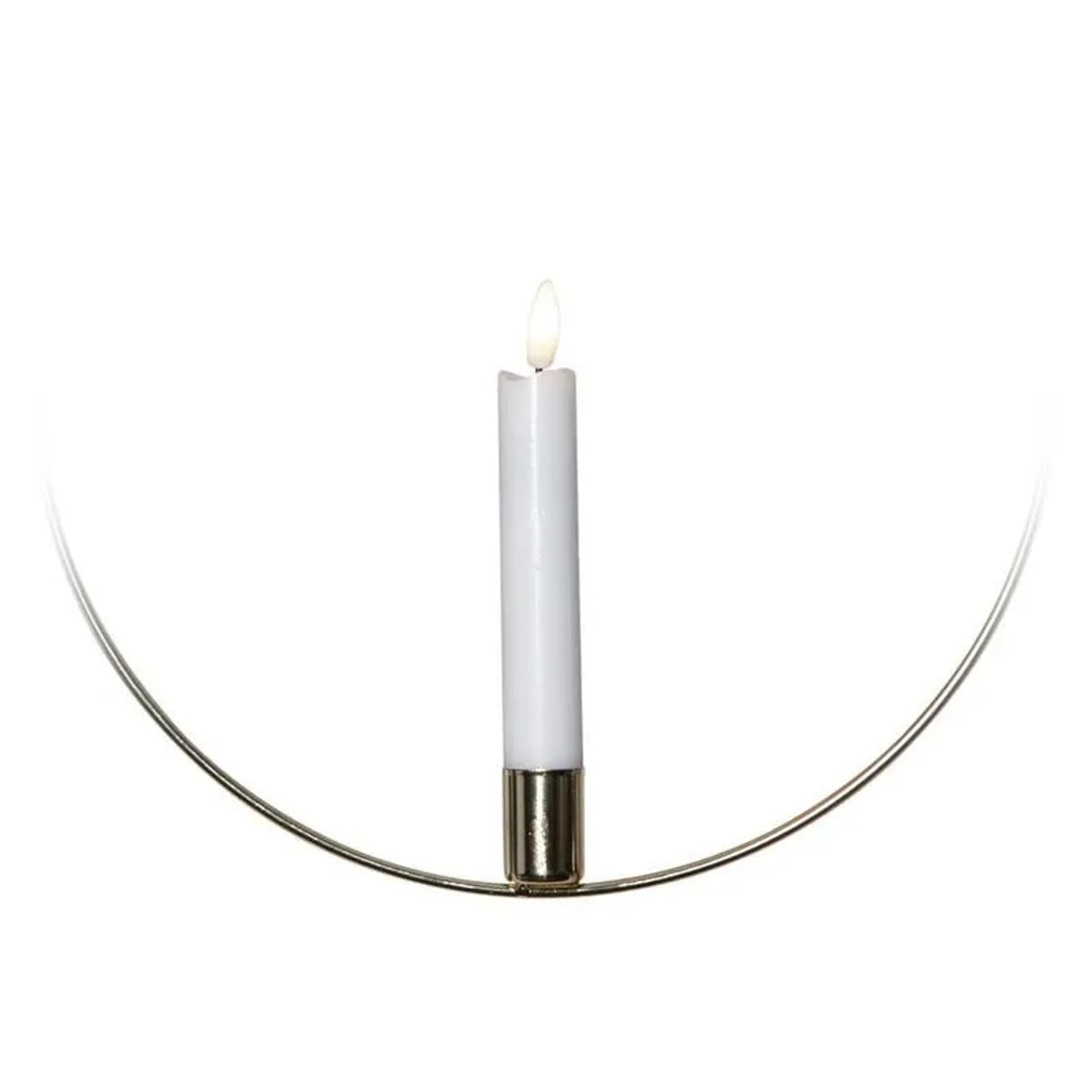 Star Trading Led-Kerze Flamme Mit Ring Ø 28cm Messing