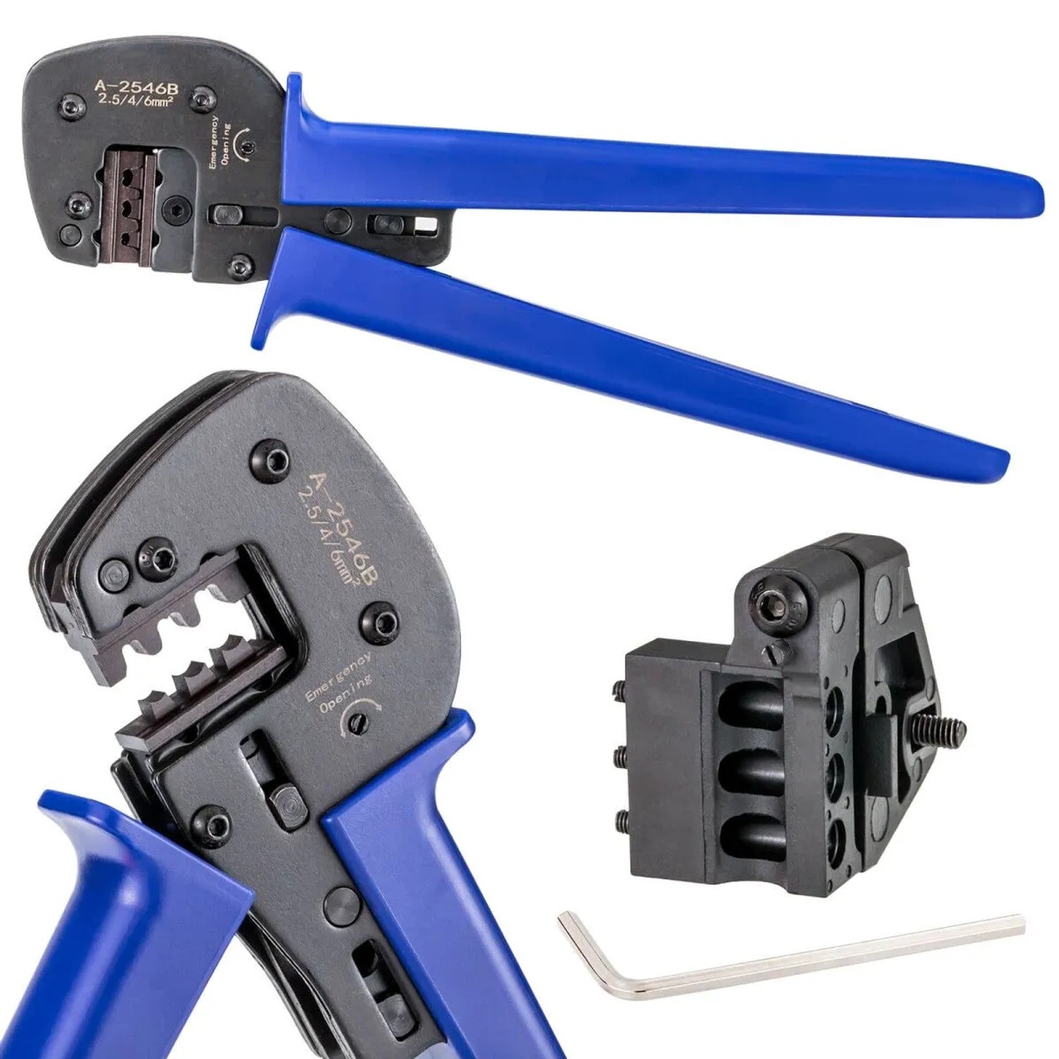 hb-digital Crimpzange für Solarstecker Solarkabel 2,5/4,0/6,0mm² PV Werkzeug