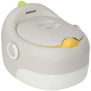 AIYAPLAY Kindertopf, grau, aus Kunststoff und Kunstleder. Bequemer Toilettensitz für Kinder.