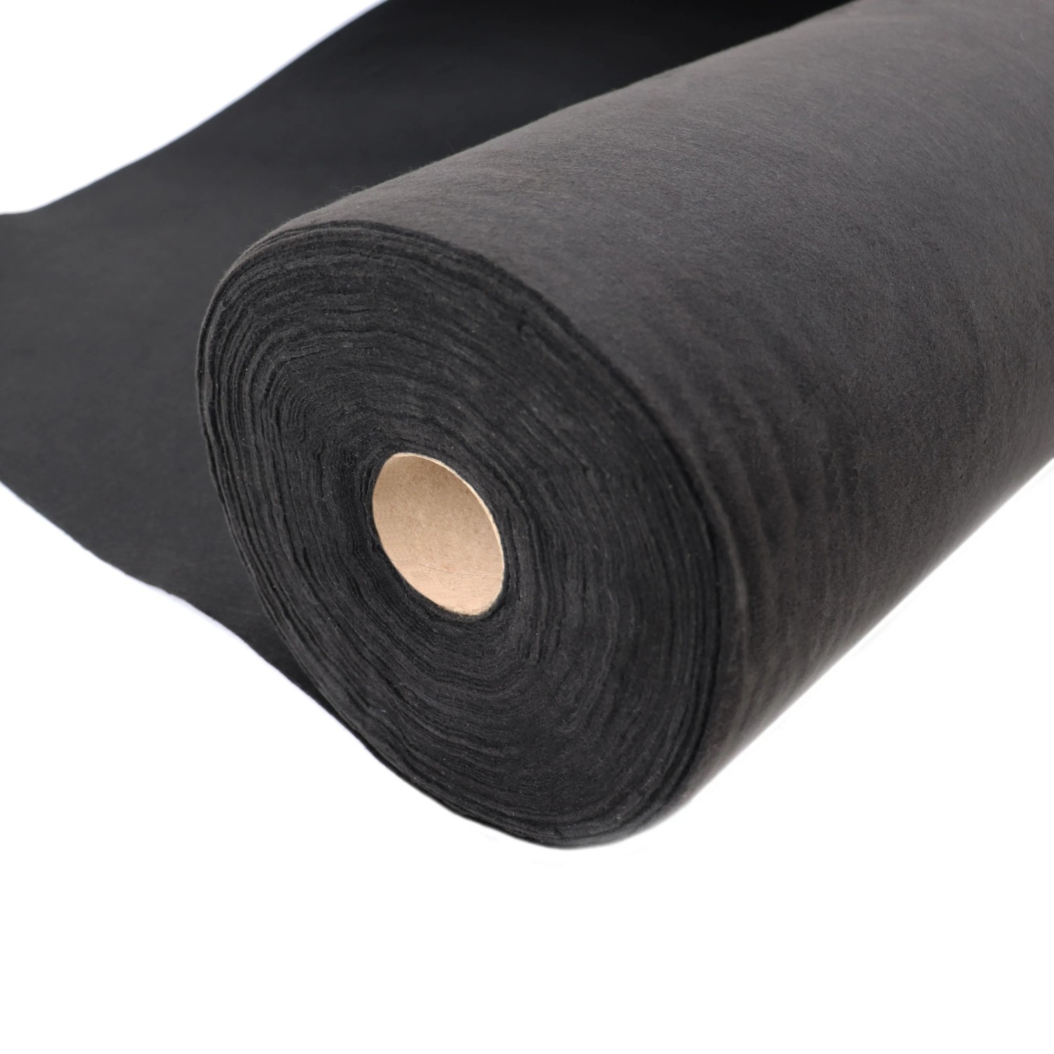 Rolle Aquagart Unkrautvlies 150g, 1m breit, aus schwarzem PES-Gewebe für den Garten.