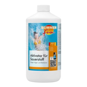 Flasche Summer Fun Aktivator für Sauerstoff 1 l zur Pool Desinfektion.