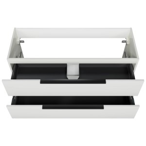 Pelipal Waschbeckenunterschrank Quantum 07, 120 cm, Schneeweiß Glanz mit 2 Auszügen.