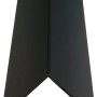 Schwarze Winkelleiste aus Kunststoff, 30x30 mm, Länge 2500 mm.