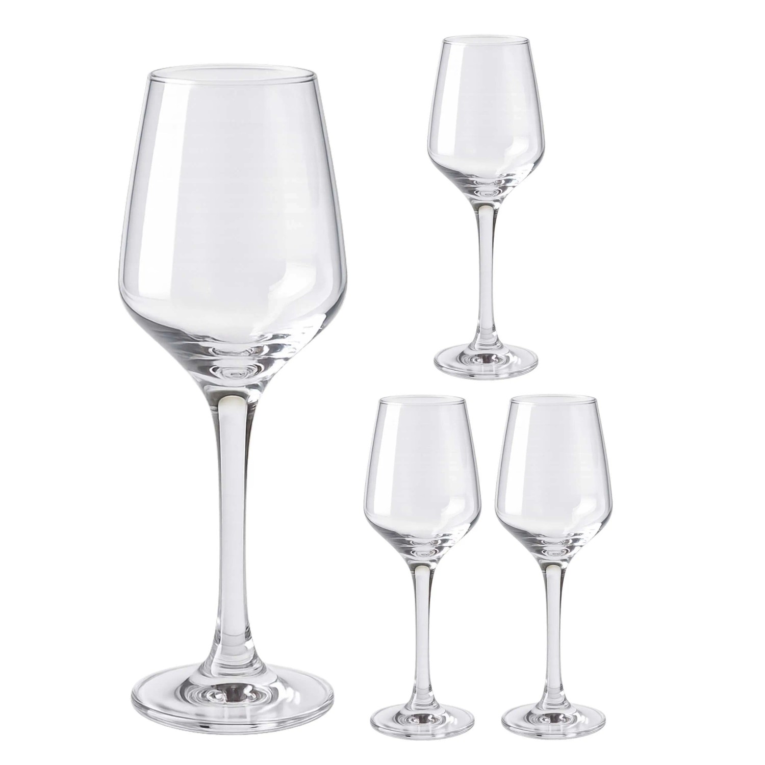 Relaxdays Weingläser Glas Transparent Spülmaschinenfest 4er Set 21 cm x 7 cm