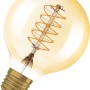 Osram LED-Leuchtmittel E27 in Globeform, 7W, warmweißes Licht und Vintage-Design.