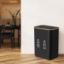 Relaxdays Pfandflaschen Sammelbehälter Baumwolle Bambus Fiberglas Schwarz 2 Fächer Waschbar 160 l 70 cm x 57 cm x 37 cm_2