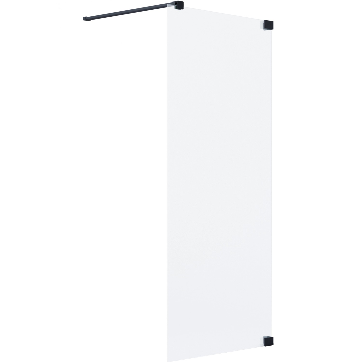 Schöner Wohnen Duschabtrennung Walk-In Schwarzmatt 120 cm x 200 cm Anschlag günstig online kaufen