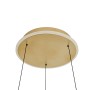 Moderne LED-Pendelleuchte Tindra in Gold/Messing, 40 cm Durchmesser für Wohnzimmer.