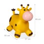 Relaxdays Hüpftier Giraffe PVC Gelb Braun Aufblasbar 46 x 27 x 55 cm 1,4 kg_4
