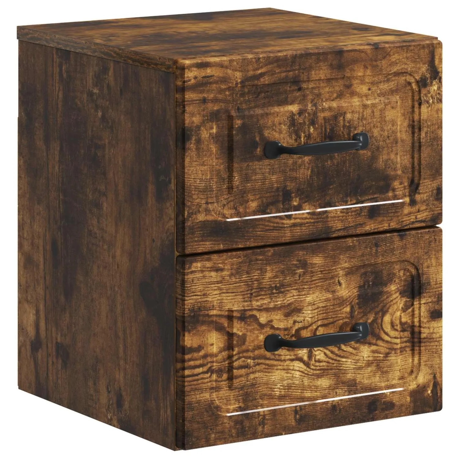 vidaXL Wandmontierter Nachttisch Geräucherte Eiche 34,5 x 33 x 40 cm 899325