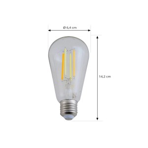 LUUMR LED E27 Smart Led Filament St64 10010329 in Transparent aus Glas E27