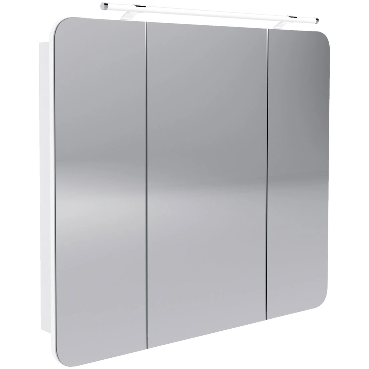 Fackelmann Spiegelschrank Einzelartikel Weiß 90 cm mit Softclose Türen