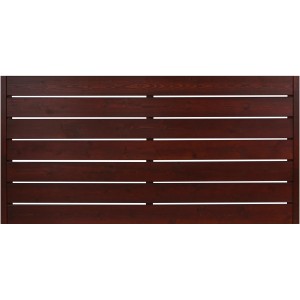 Braunes Sichtschutzzaunelement Faro, 90x180cm, aus lackiertem Holz für den Garten.