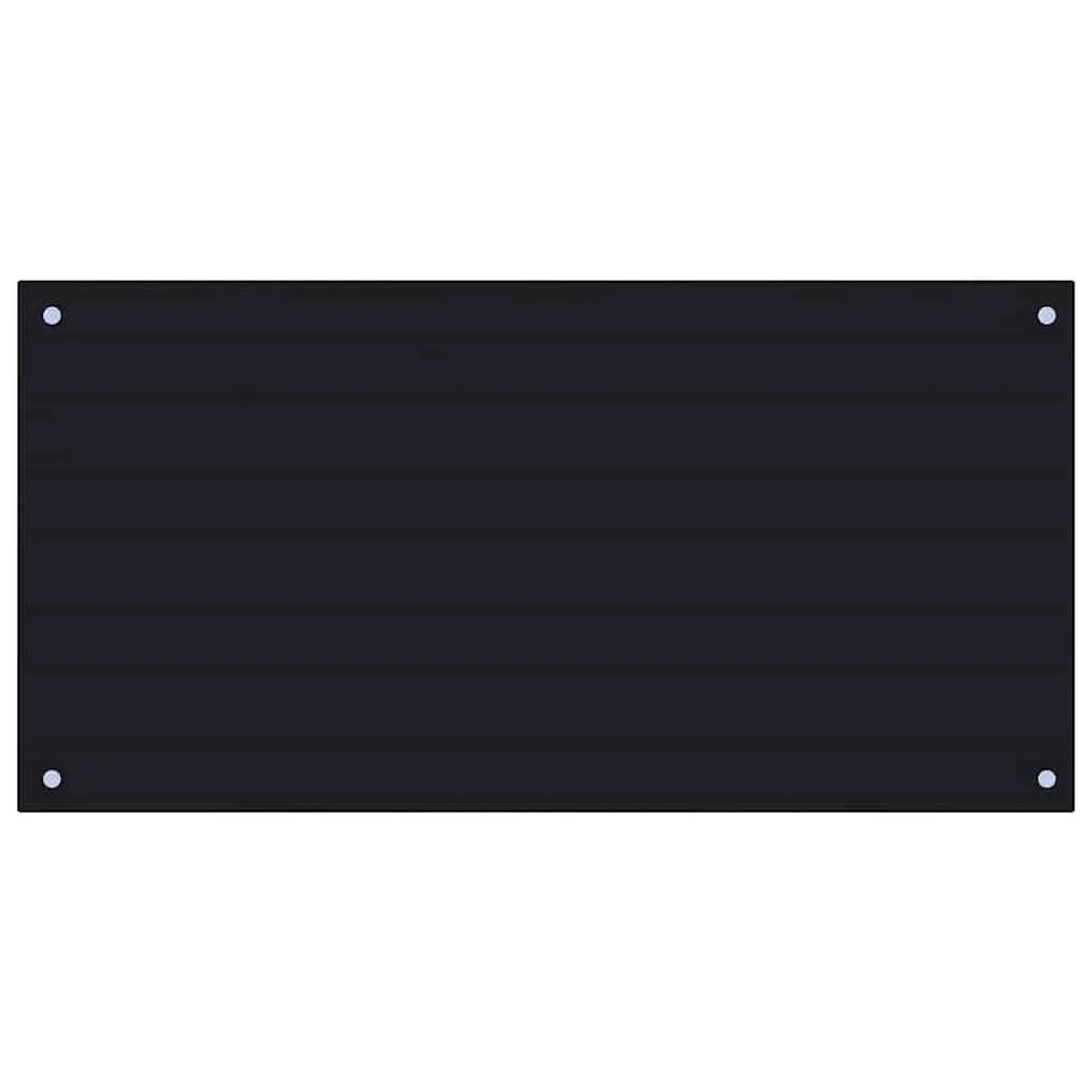 DELUKE Küchenrückwand Glas 100x50cm Schwarz Wandverklediung Küche Wandschutz Spritzschutz Herdspritzschutz Glasplatte