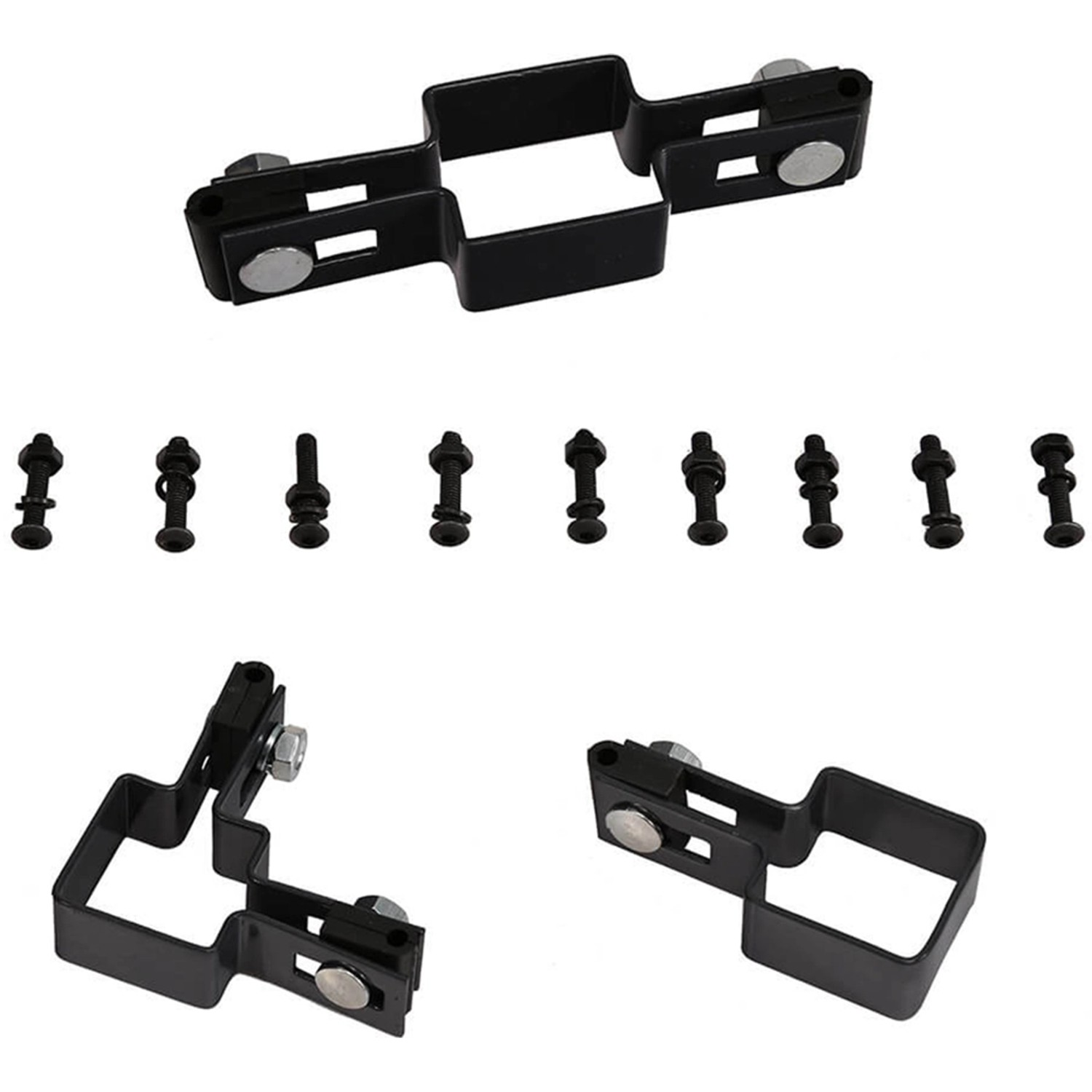 Befestigungsmaterial für Home Deluxe Doppelstabmattenzaun, anthrazit.