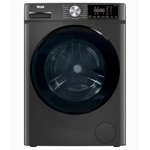 PKM Waschtrockner WT8+5ADG in Schwarz: Waschmaschine und Trockner in einem Gerät mit LED-Display.