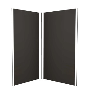 AICA 120x120cm Matt Schwarz Duschrückwand Aluverbundplatte Fliesenersatz 3mm Aluminiumverbundplatte Aluplatte Alu Höhe 210cm