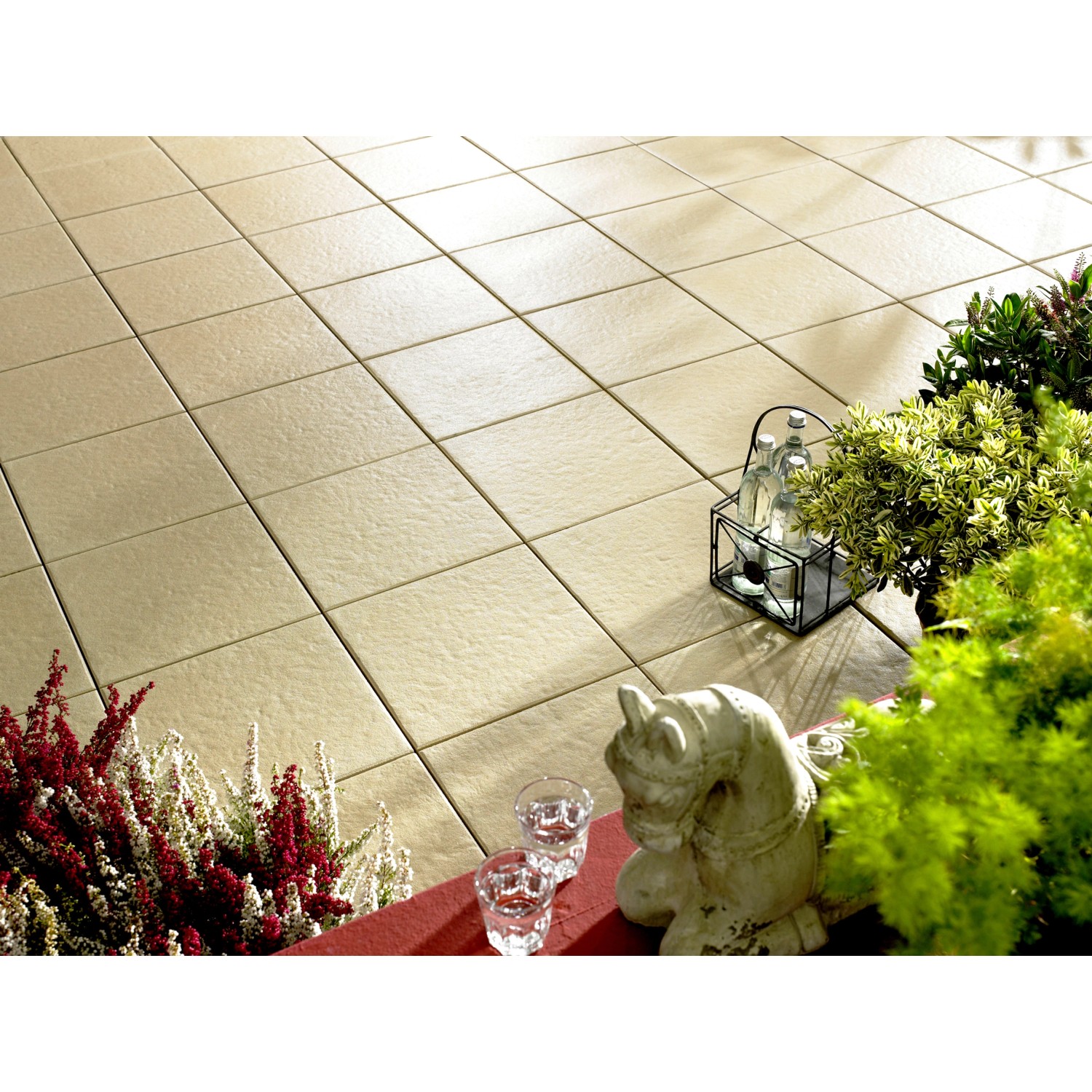 Kann Terrassenplatte Sincera Creme 40 cm x 40 cm x 3,8 cm