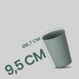 ProHome Kunststoffbecher, grün, 0,2L, 8er-Pack, Geschirr mit Maßangaben.