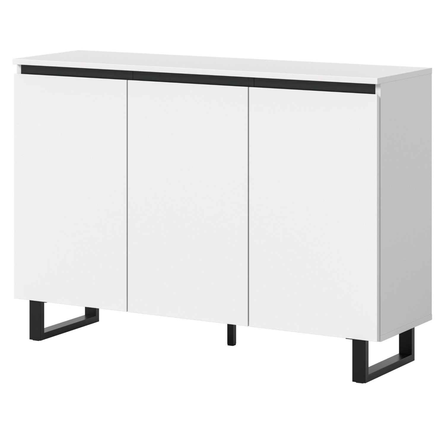 Inn.Furn Sideboard in Weiß und Schwarz 120 cm Gelia günstig online kaufen