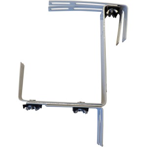 Weißer Siena Garden Blumenkastenhalter Gigant, verstellbar für Geländer und Mauern.