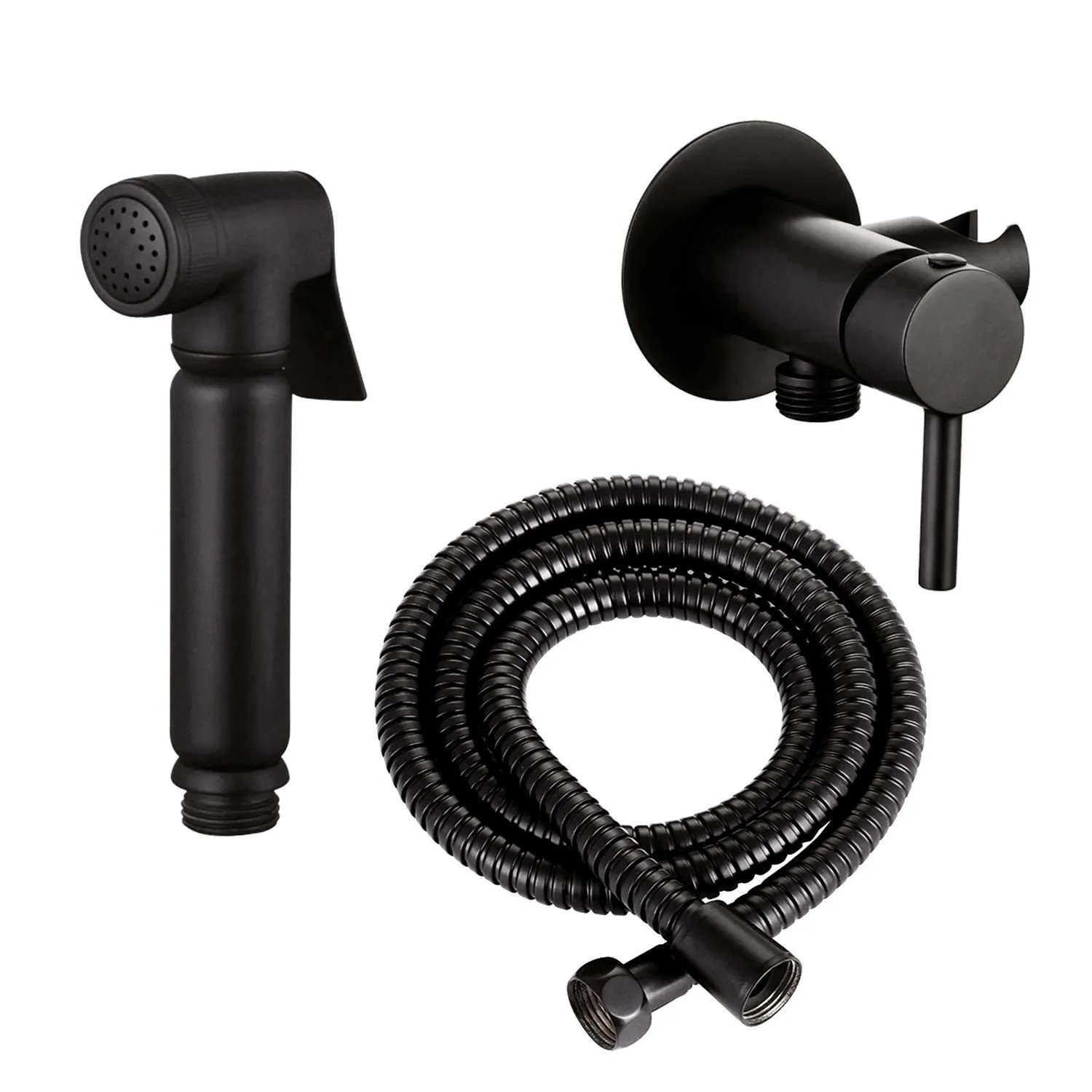 Stilform Design WC/Bidet Handbrause Komplettset mit Unterputz Mischerarmatur Mini in Schwarz Matt