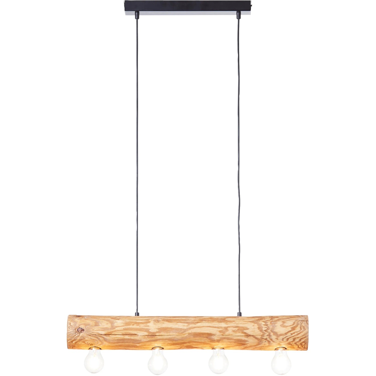 Brilliant Pendelleuchte Trabo, 4-flammig, Kiefer gebeizt. Holz-Hängelampe für den Innenbereich.