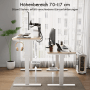 HOMAVO Elektrisch Höhenverstellbarer Schreibtisch 160x80cm mit Memory Funktion Anti Kollisions System Sitzerinnerung Naturholzfarbe_3