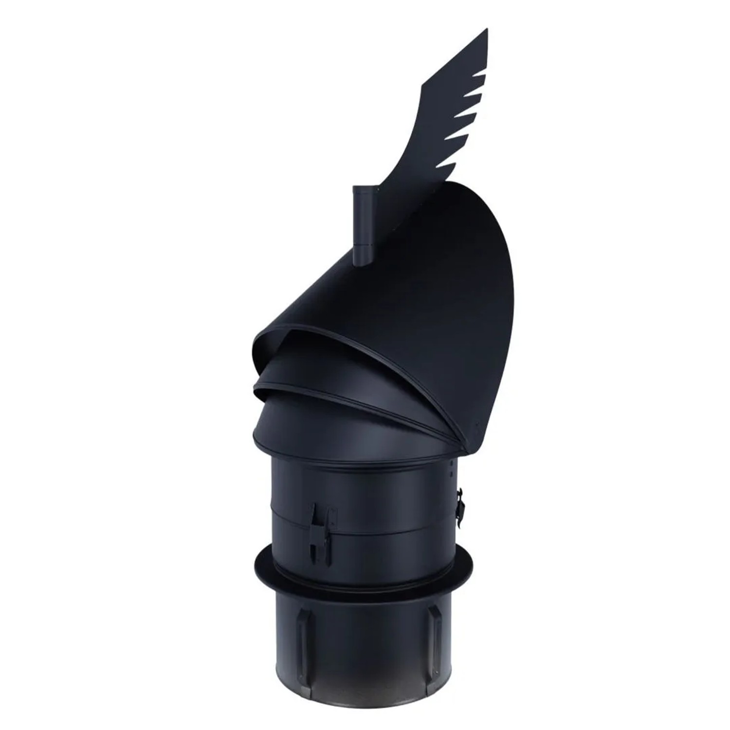 Subtiel Schornsteinaufsatz Rotowent Dragon 2 Zum Einstecken Edelstahl Ø 250 mm Schwarz