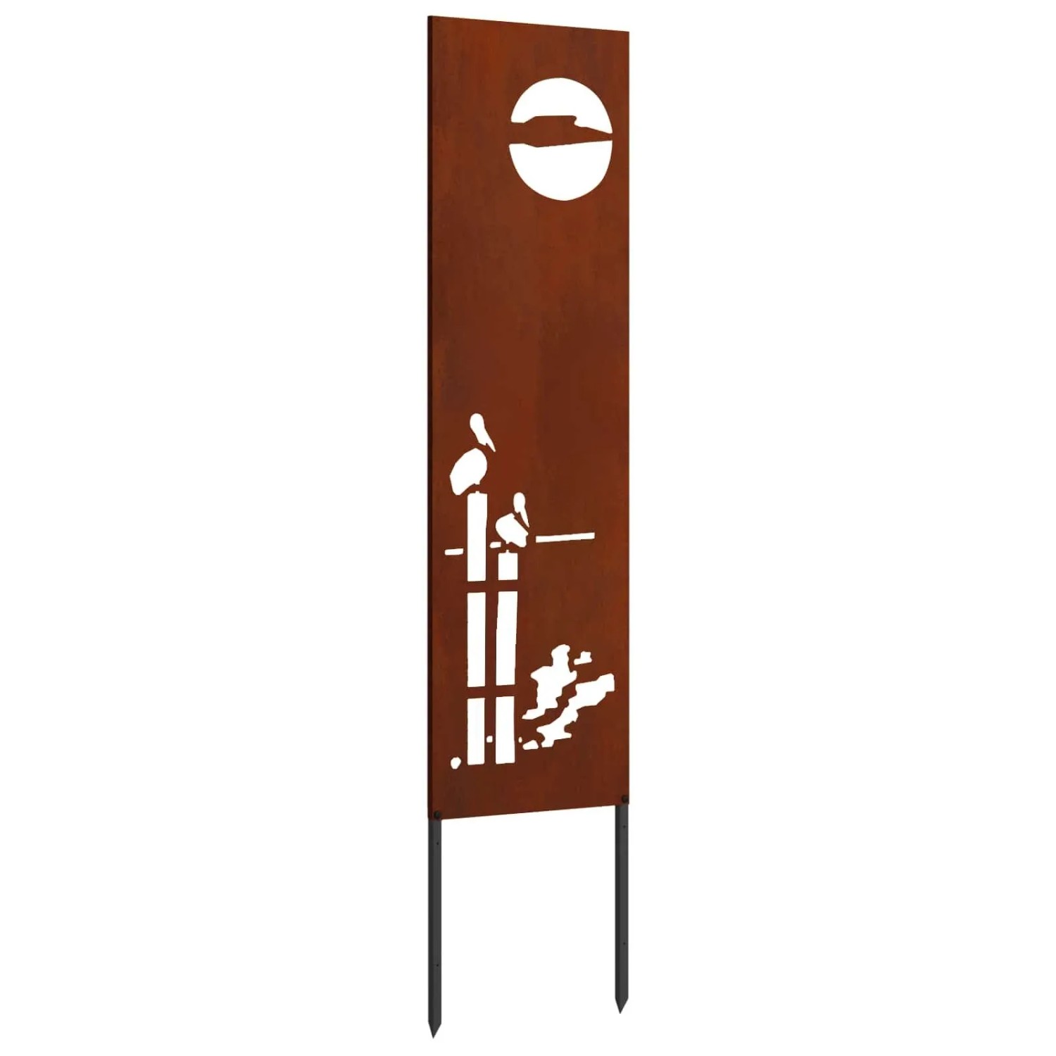 vidaXL Garten Sichtschutz-Leinwand Rostig 32 x 140 cm Wetterfeststahl 876251