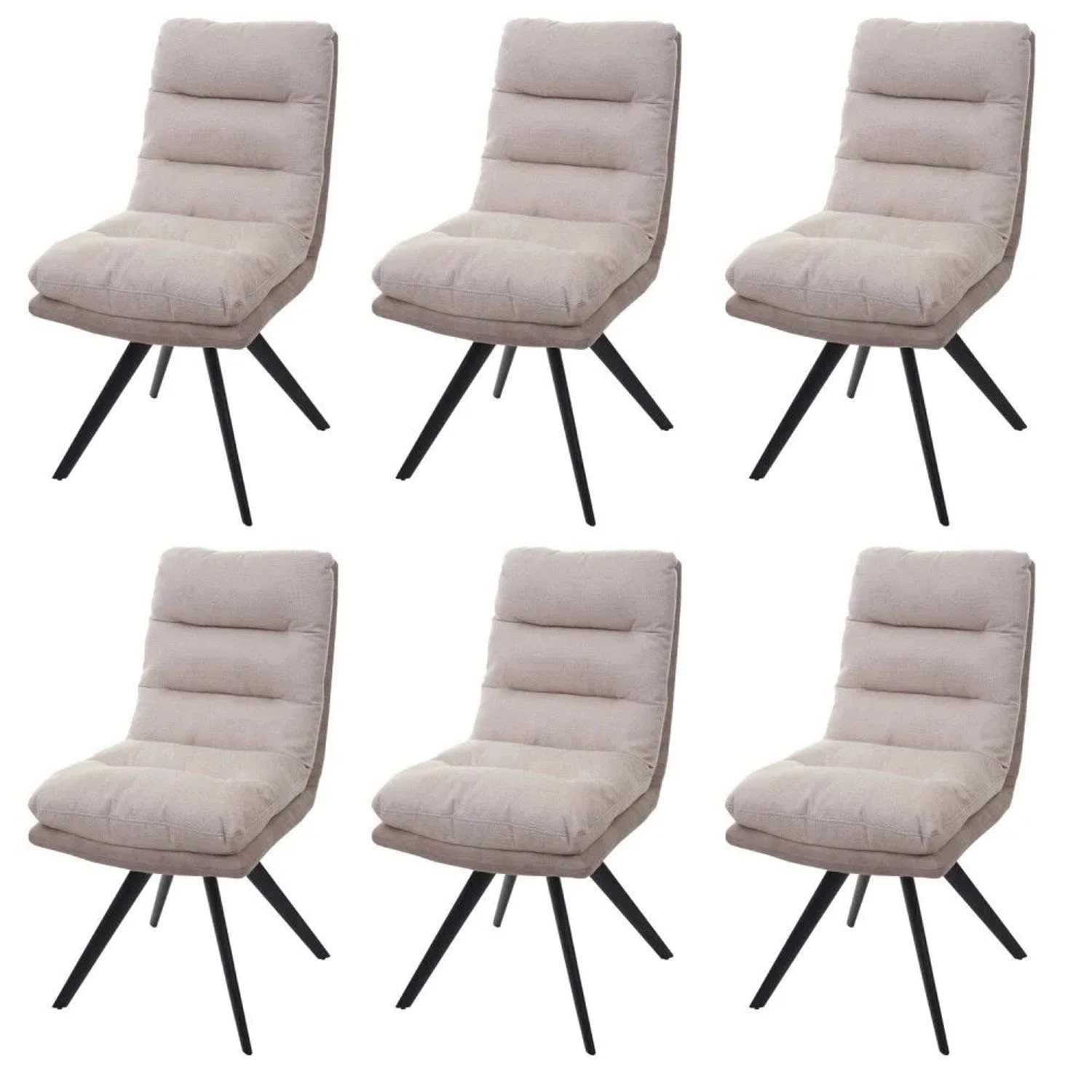 MCW Esszimmerstuhl G66 6er-Set Creme