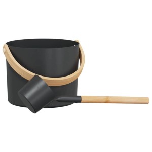 vidaXL Sauna Zubehör Set 2 Stk Schwarz 42023426