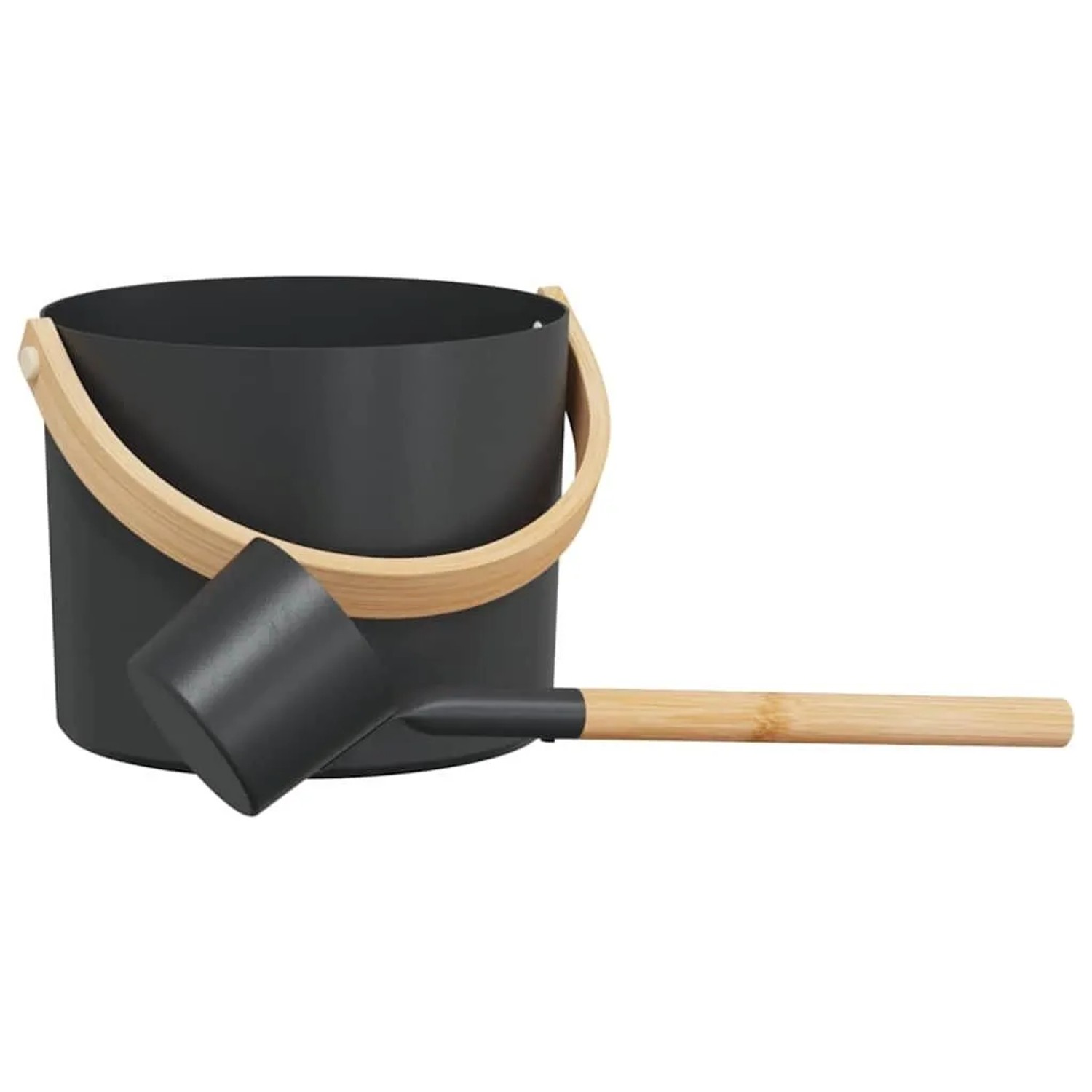 vidaXL Sauna Zubehör Set 2 Stk Schwarz 42023426
