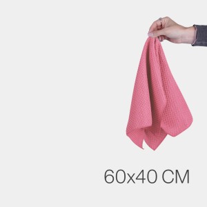 Bestlivings Microfaser Geschirrtuch Double Face, 8er Pack, rose, Waffelstruktur, 60x40 cm.