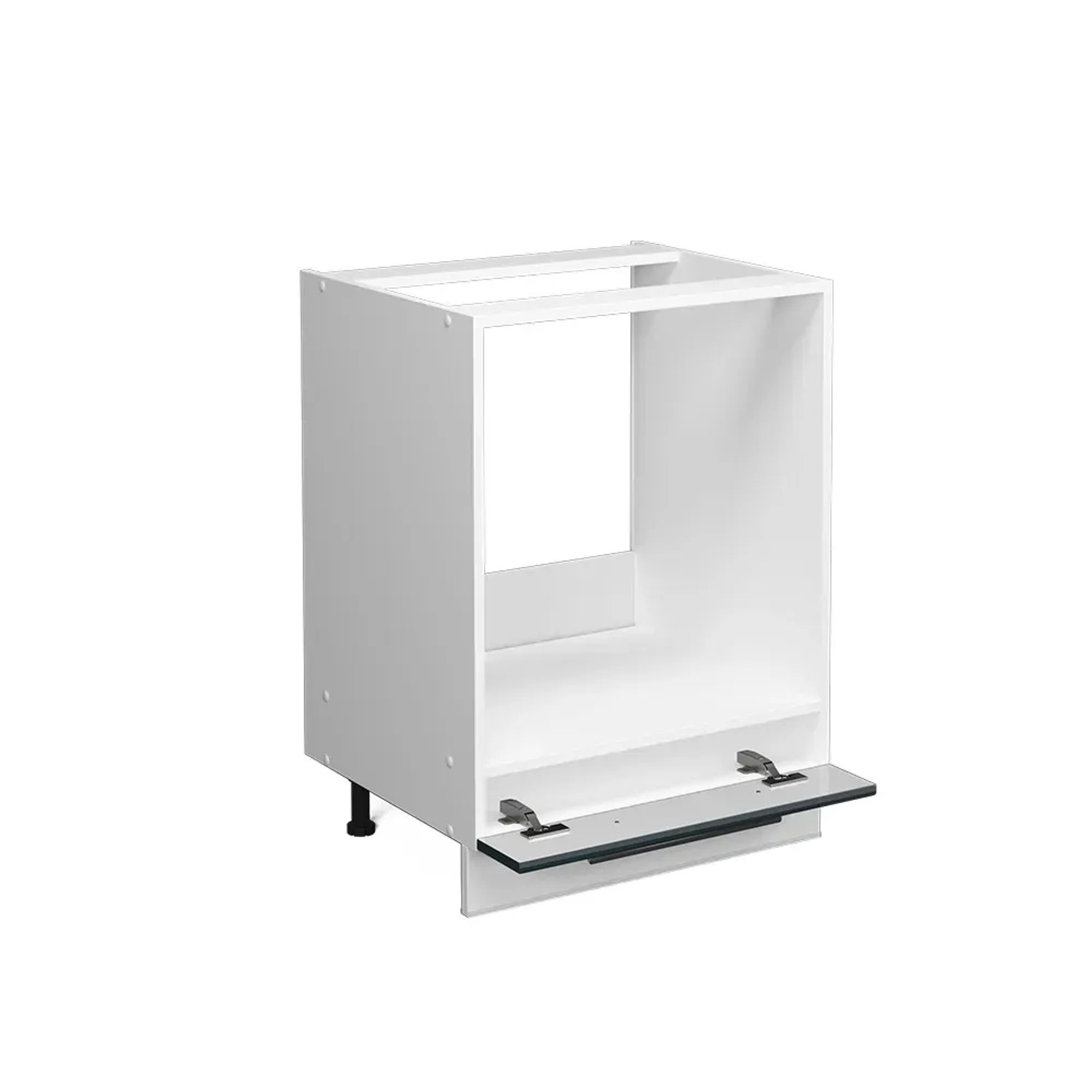 Vicco Herdumbauschrank Fame-Line, dunkelblau/weiß, 60 cm, Eiche Dekor. Küchenschrank für Einbauherd.