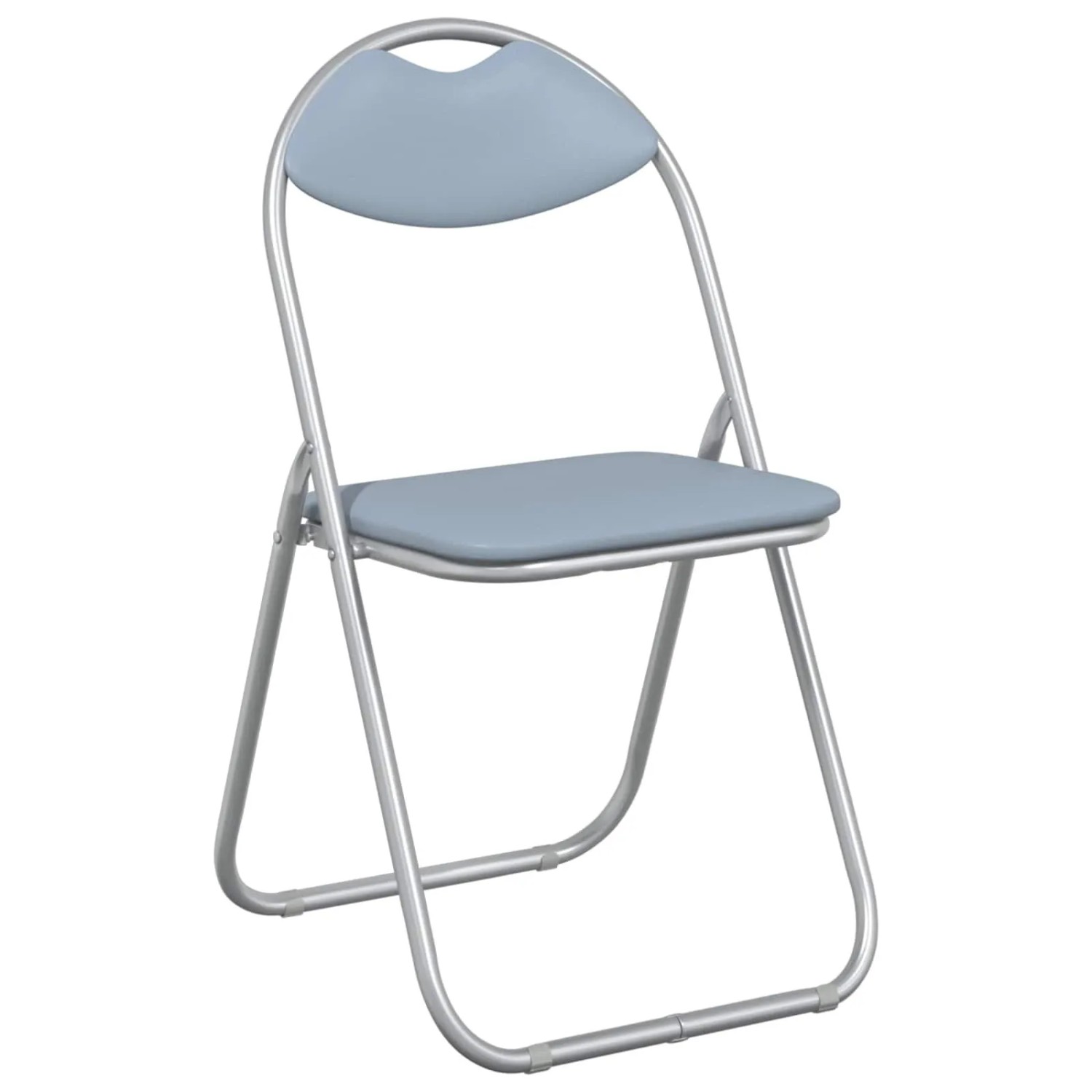 vidaXL Klappstuhl 8 Stk Grau 48 x 43,5 x 81 cm Kunstleder 42029065
