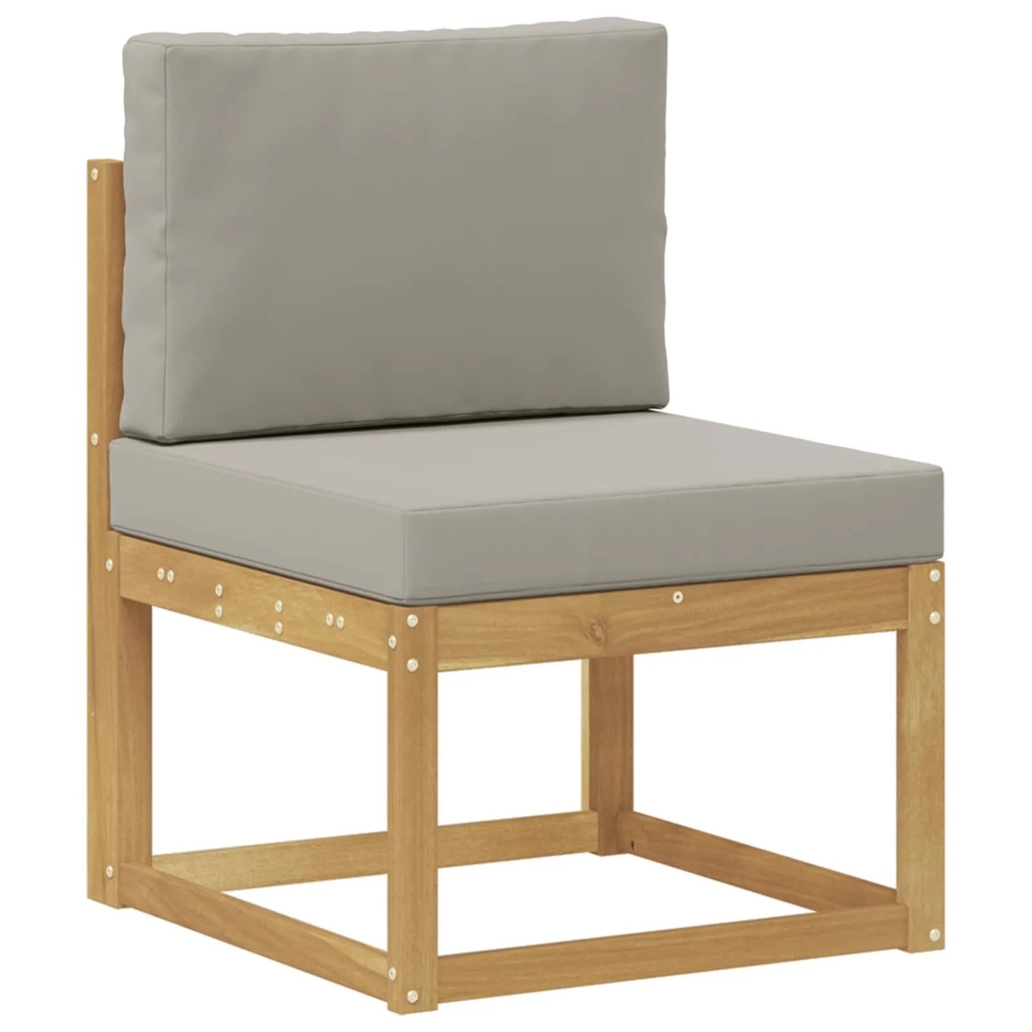 vidaXL Outdoor-Sofagarnitur Weiß und Hellgrau 59 x 63 x 73 cm 901459