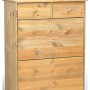ebuy24 Nelly Schuhschrank aus Kiefer, gebeizt, mit 2 Klappen und 2 Schubladen.