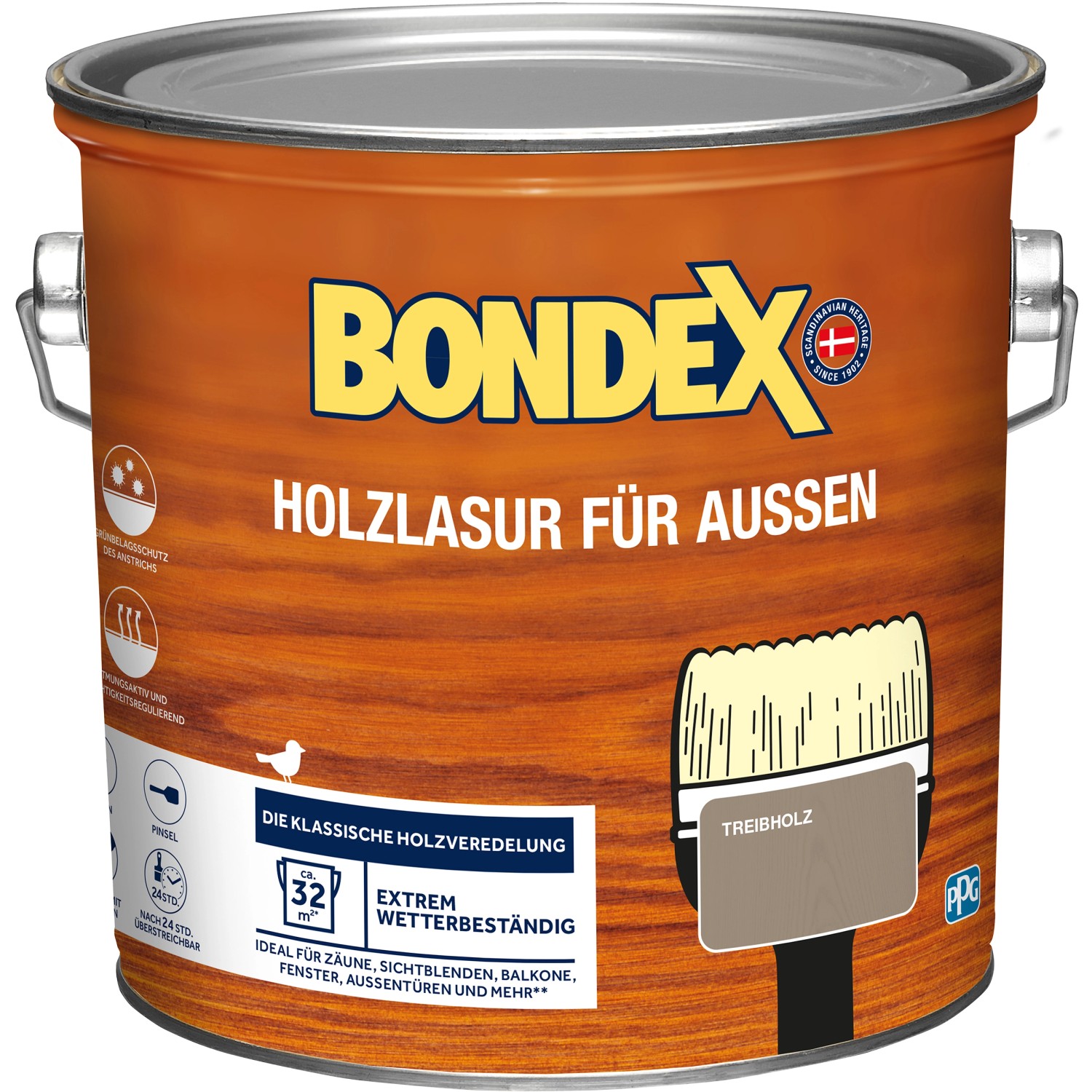 Bondex Holzlasur für Außen Treibholz 2,5 l