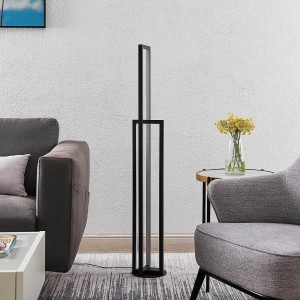 Lucande LED Stehlampe Hylda 9626404 Dimmbar Modern in Schwarz aus Aluminium 2-flammig Wohnzimmerleuchte