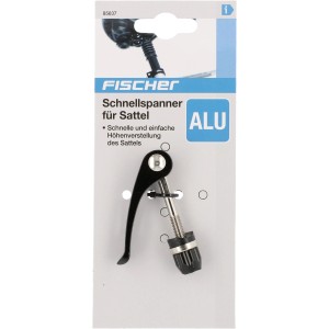 Fischer Sattel-Schnellspanner aus Aluminium für schnelle Sattelmontage und Höhenverstellung.